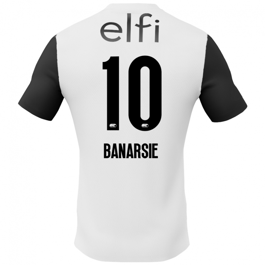 Niño Camiseta Amy Banarsie #10 Blanco Negro 2ª Equipación 2024/25 La Camisa Chile