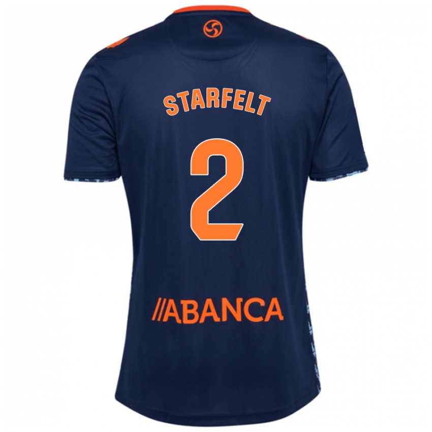 Niño Camiseta Carl Starfelt #2 Azul Marino 2ª Equipación 2024/25 La Camisa Chile