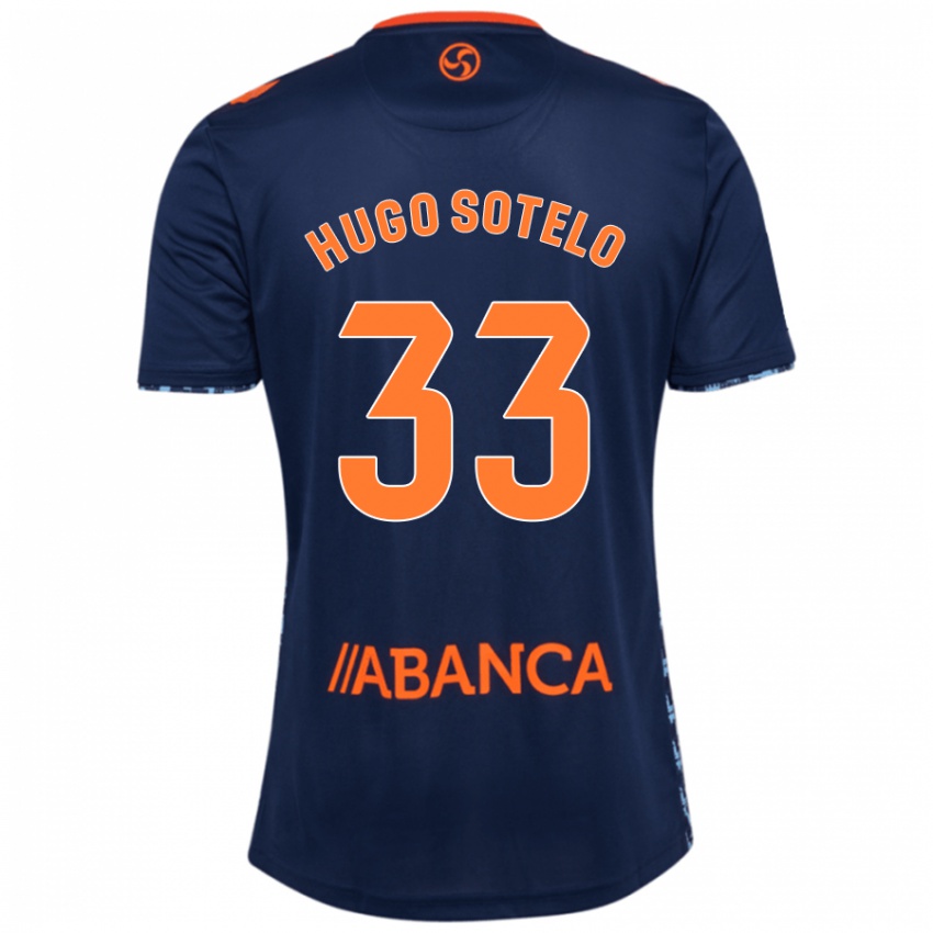 Niño Camiseta Hugo Sotelo #33 Azul Marino 2ª Equipación 2024/25 La Camisa Chile