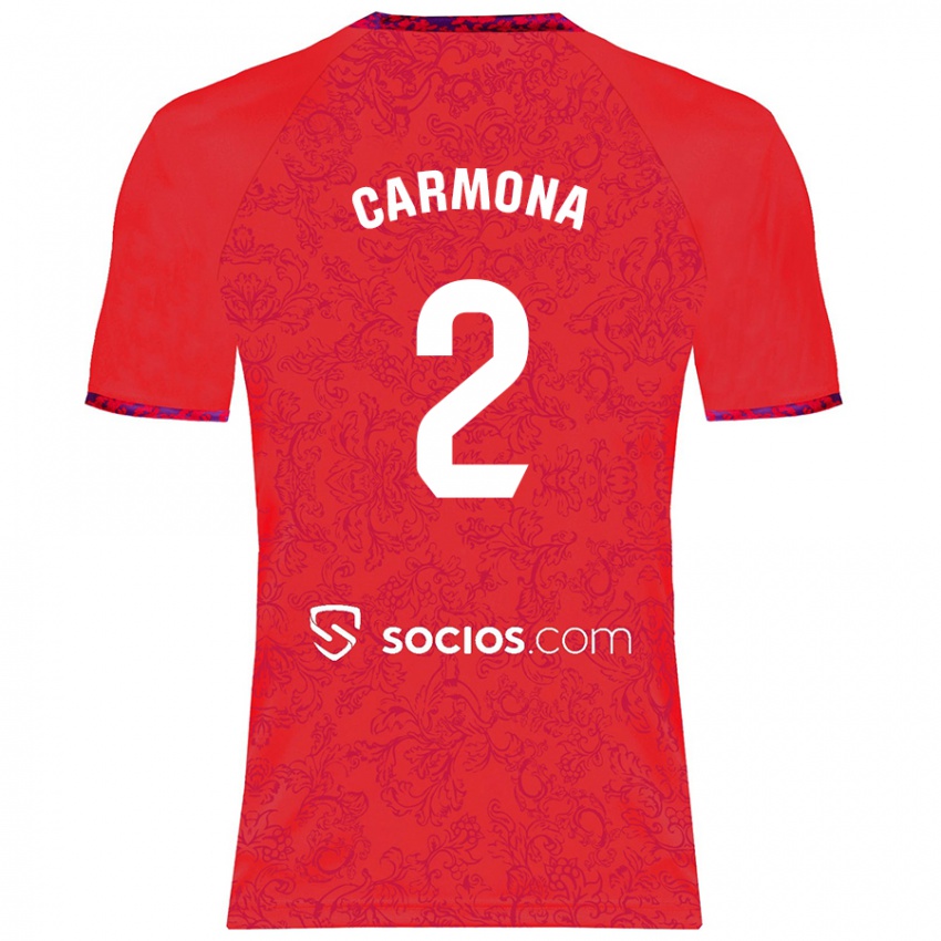 Niño Camiseta José Ángel Carmona #2 Rojo 2ª Equipación 2024/25 La Camisa Chile