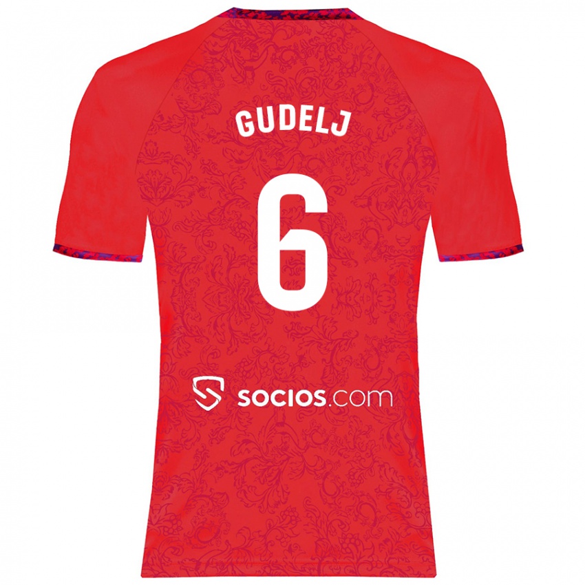 Niño Camiseta Nemanja Gudelj #6 Rojo 2ª Equipación 2024/25 La Camisa Chile