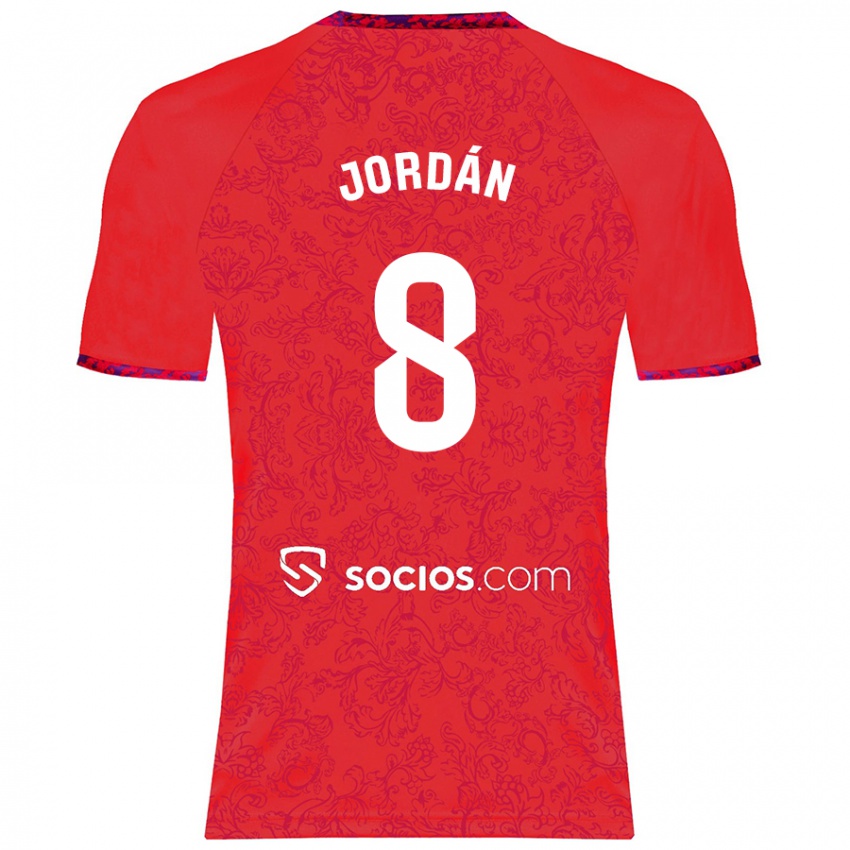 Niño Camiseta Joan Jordán #8 Rojo 2ª Equipación 2024/25 La Camisa Chile