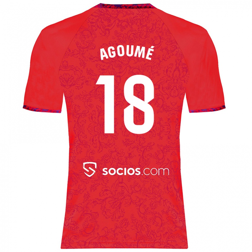 Niño Camiseta Lucien Agoume #18 Rojo 2ª Equipación 2024/25 La Camisa Chile