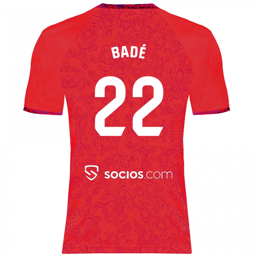 Niño Camiseta Loïc Badé #22 Rojo 2ª Equipación 2024/25 La Camisa Chile