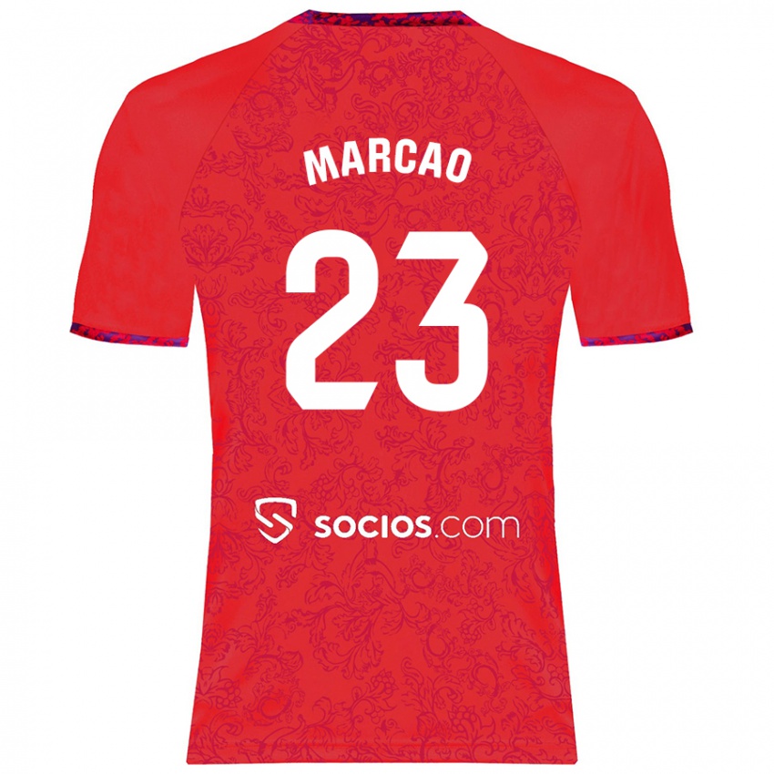 Niño Camiseta Marcão #23 Rojo 2ª Equipación 2024/25 La Camisa Chile