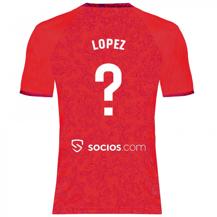 Niño Camiseta David López #0 Rojo 2ª Equipación 2024/25 La Camisa Chile