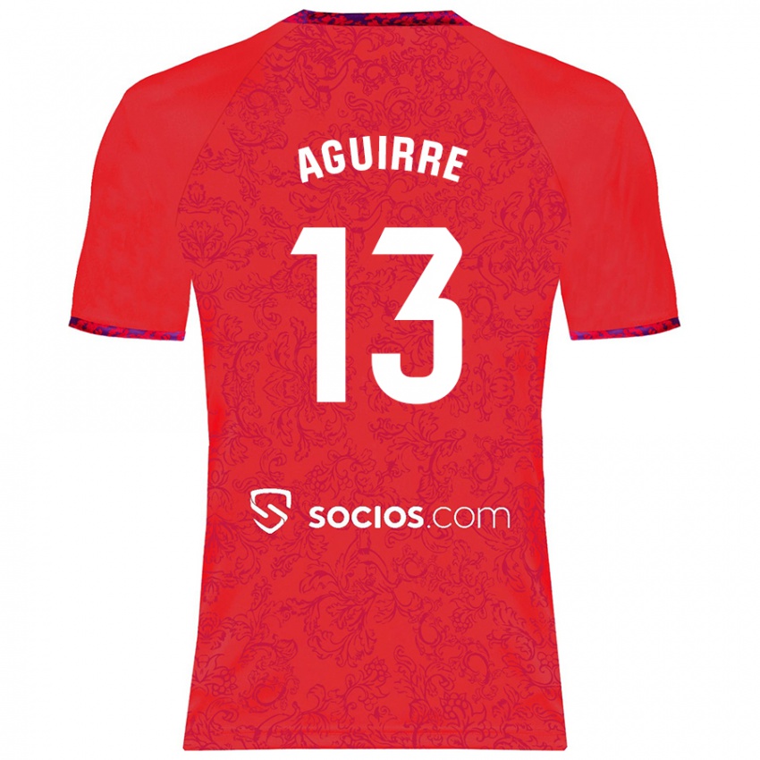 Niño Camiseta Yolanda Aguirre #13 Rojo 2ª Equipación 2024/25 La Camisa Chile