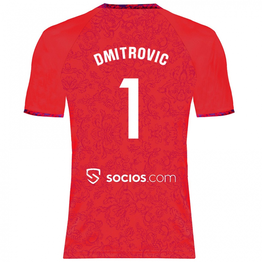 Niño Camiseta Marko Dmitrović #1 Rojo 2ª Equipación 2024/25 La Camisa Chile