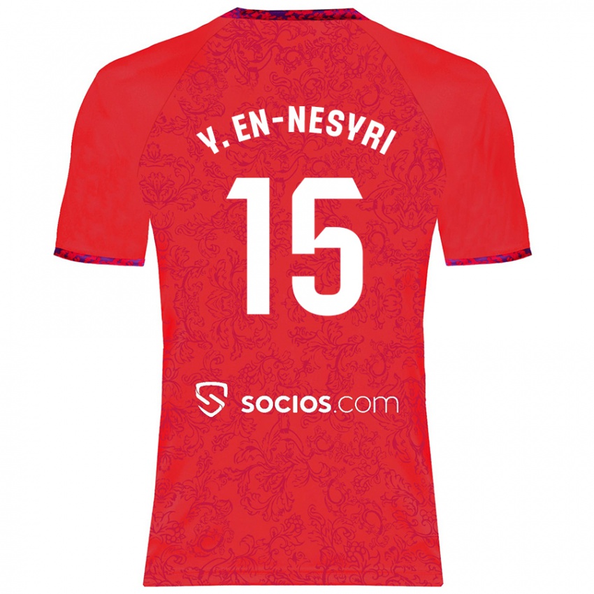 Niño Camiseta Youssef En-Nesyri #15 Rojo 2ª Equipación 2024/25 La Camisa Chile