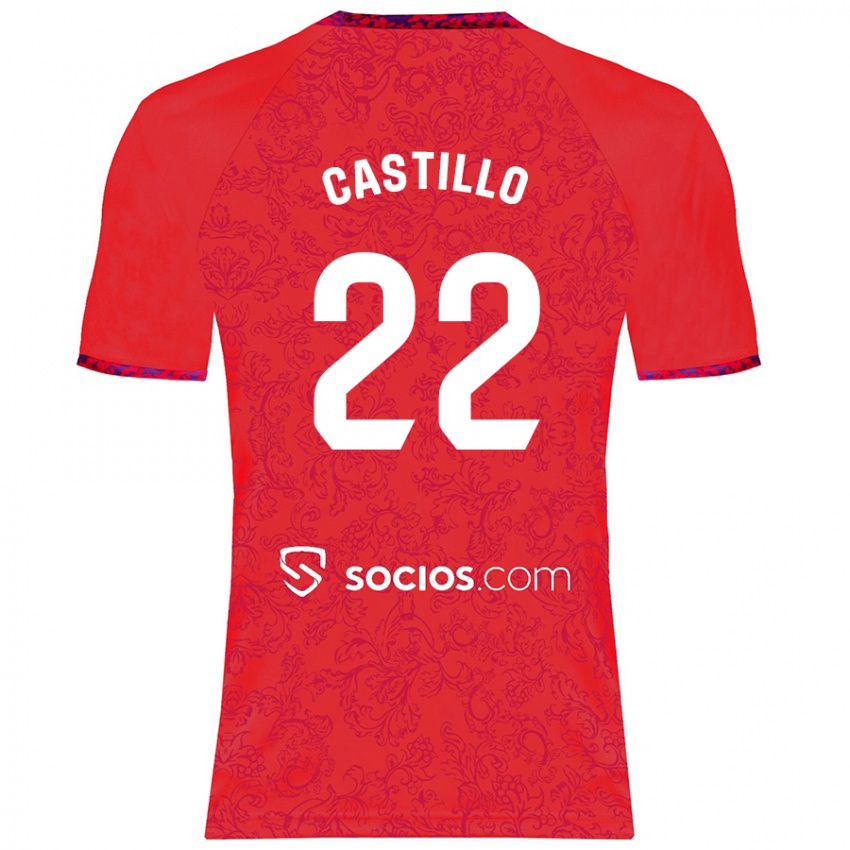 Niño Camiseta José Castillo #22 Rojo 2ª Equipación 2024/25 La Camisa Chile