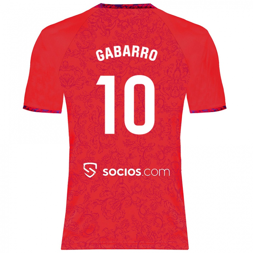 Niño Camiseta María Inmaculada Gabarro Romero #10 Rojo 2ª Equipación 2024/25 La Camisa Chile