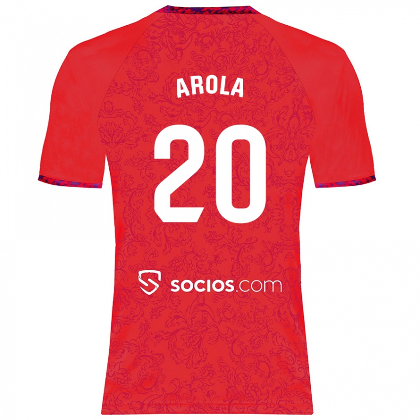 Niño Camiseta Arola Aparicio Gili #20 Rojo 2ª Equipación 2024/25 La Camisa Chile