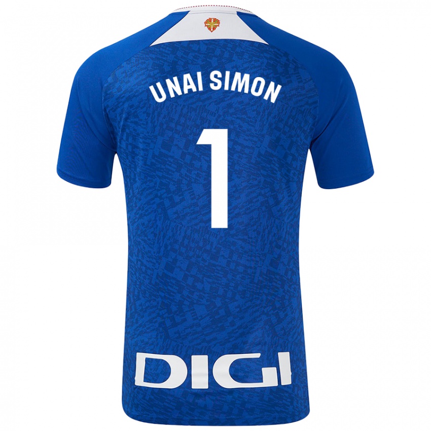 Niño Camiseta Unai Simón #1 Azul Real 2ª Equipación 2024/25 La Camisa Chile