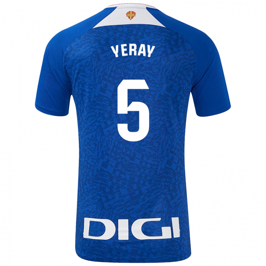 Niño Camiseta Yeray Álvarez #5 Azul Real 2ª Equipación 2024/25 La Camisa Chile