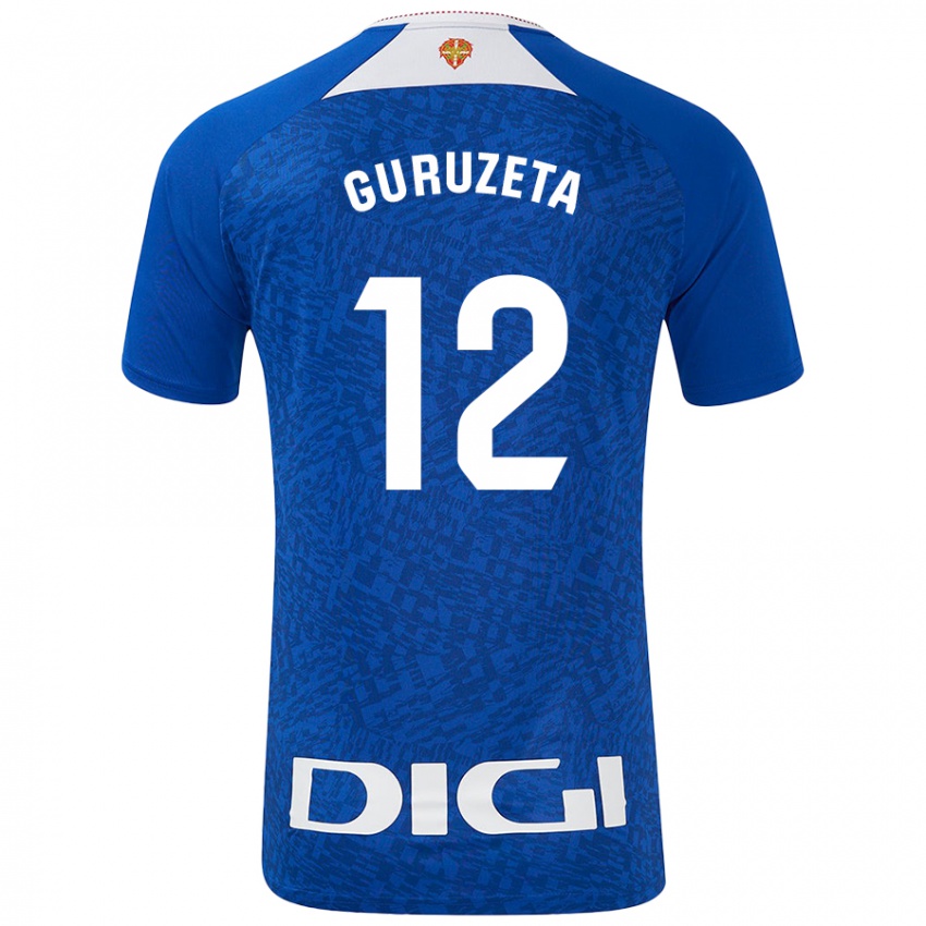 Niño Camiseta Gorka Guruzeta #12 Azul Real 2ª Equipación 2024/25 La Camisa Chile