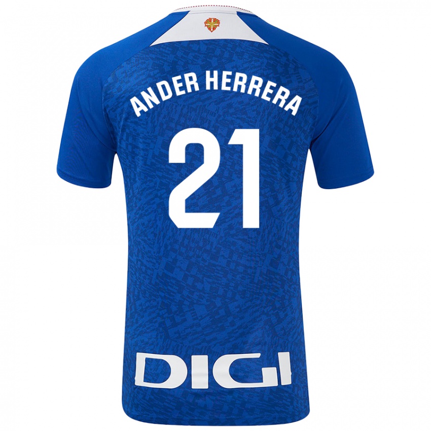 Niño Camiseta Ander Herrera #21 Azul Real 2ª Equipación 2024/25 La Camisa Chile