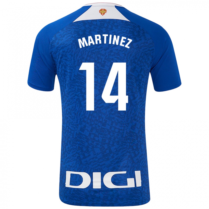 Niño Camiseta Pablo Martínez #14 Azul Real 2ª Equipación 2024/25 La Camisa Chile