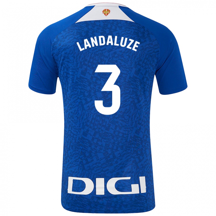 Niño Camiseta Naia Landaluze Marquínez #3 Azul Real 2ª Equipación 2024/25 La Camisa Chile