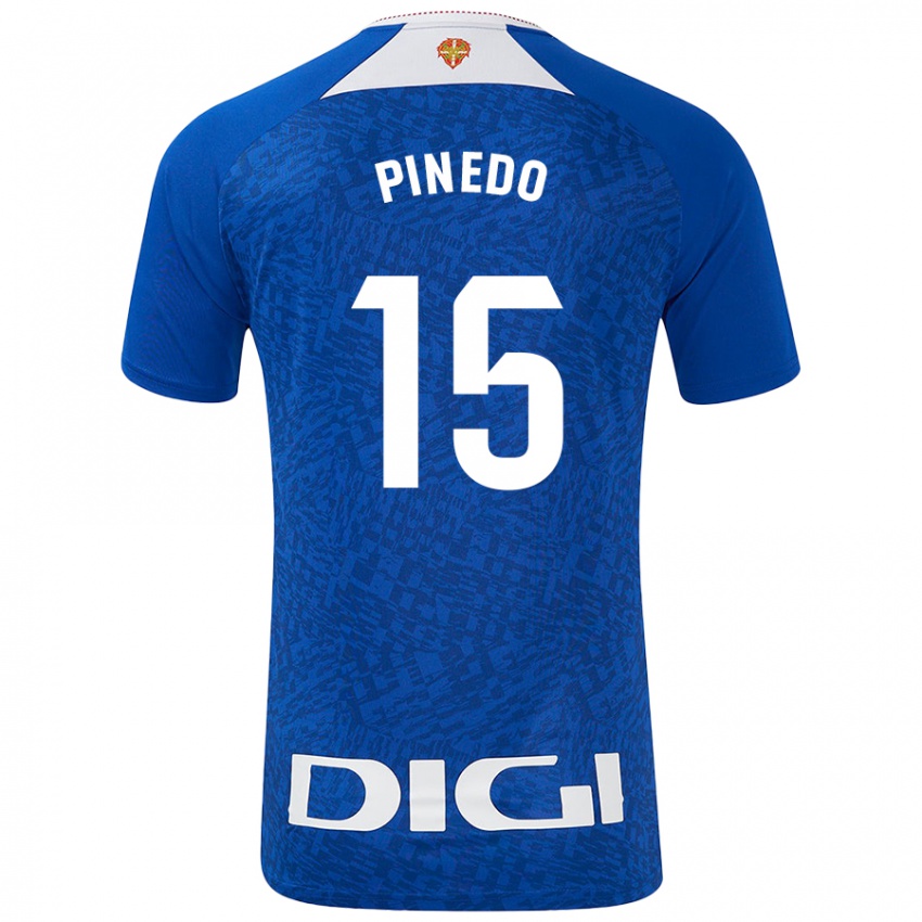 Niño Camiseta Clara Pinedo Castresana #15 Azul Real 2ª Equipación 2024/25 La Camisa Chile