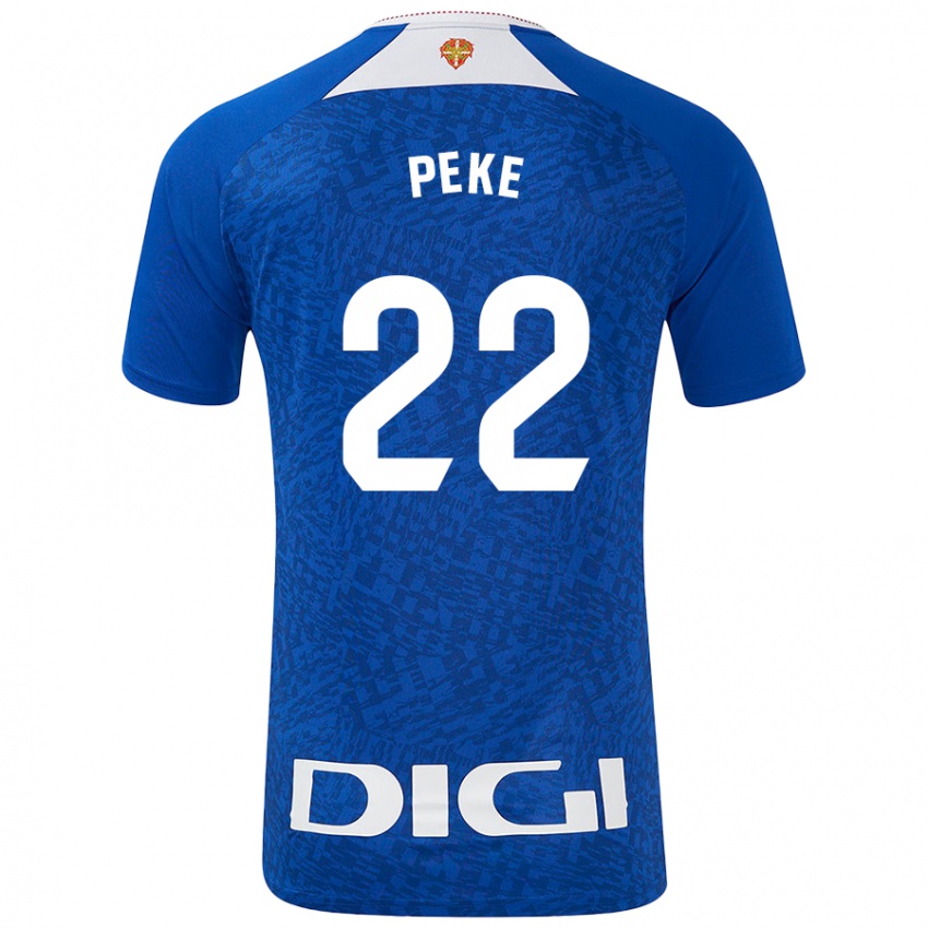 Niño Camiseta Ainize Barea Nuñez #22 Azul Real 2ª Equipación 2024/25 La Camisa Chile