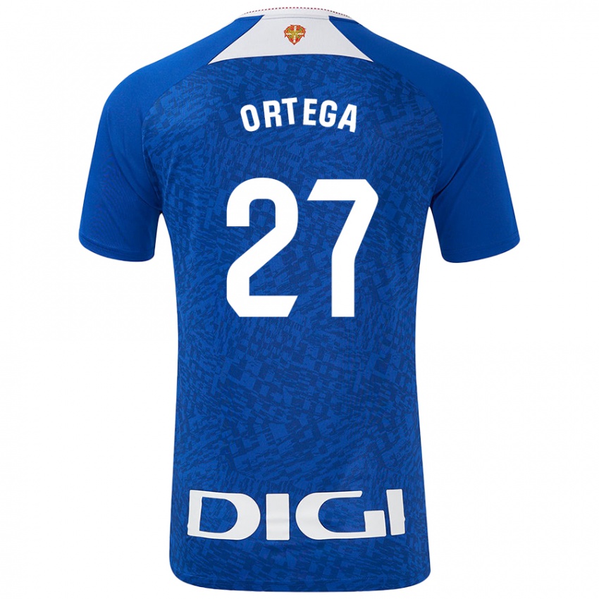 Niño Camiseta Sara Ortega #27 Azul Real 2ª Equipación 2024/25 La Camisa Chile