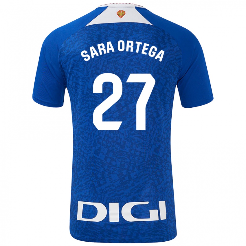 Niño Camiseta Sara Ortega Ruiz #27 Azul Real 2ª Equipación 2024/25 La Camisa Chile