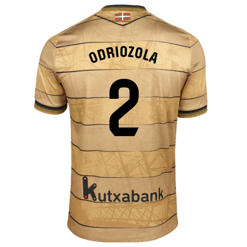 Niño Camiseta Alvaro Odriozola #2 Marrón 2ª Equipación 2024/25 La Camisa Chile