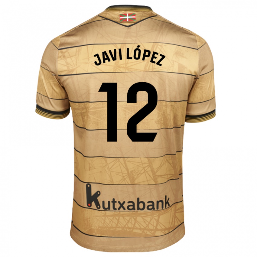 Niño Camiseta Javi López #12 Marrón 2ª Equipación 2024/25 La Camisa Chile