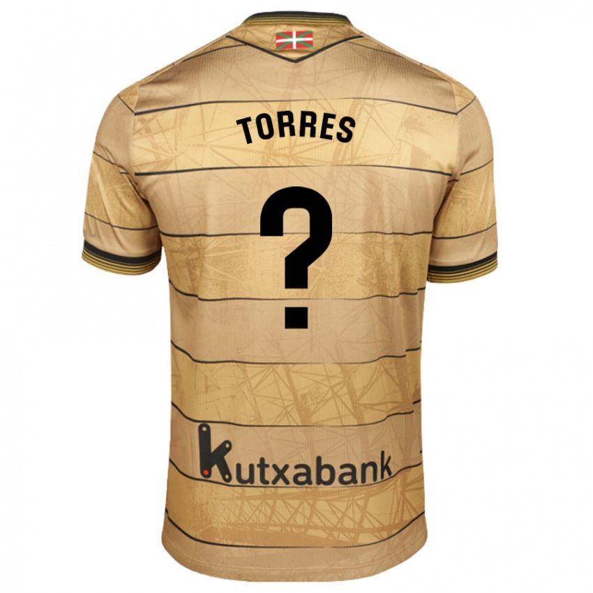 Niño Camiseta Domenic Torres #0 Marrón 2ª Equipación 2024/25 La Camisa Chile