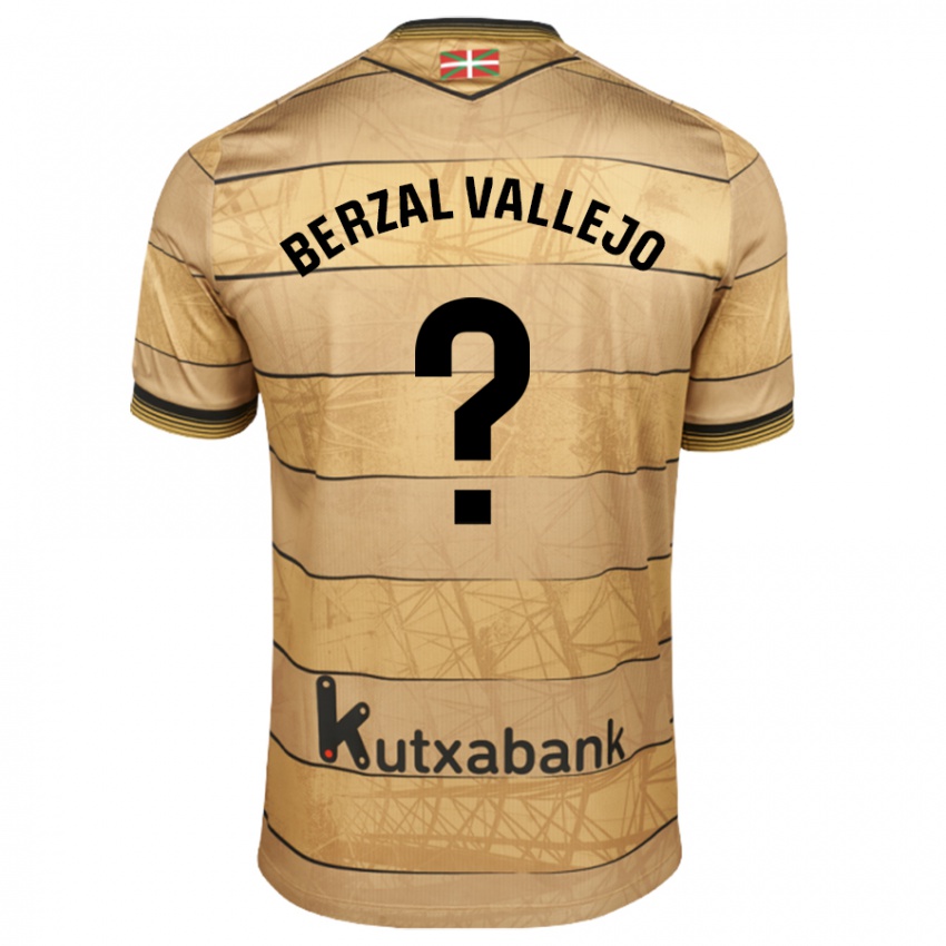 Niño Camiseta Asier Berzal Vallejo #0 Marrón 2ª Equipación 2024/25 La Camisa Chile