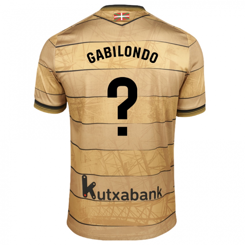 Niño Camiseta Iker Gabilondo #0 Marrón 2ª Equipación 2024/25 La Camisa Chile