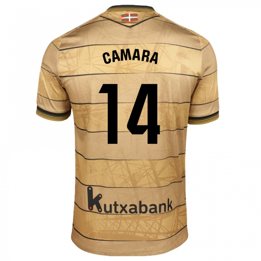 Niño Camiseta Ibra Cámara #14 Marrón 2ª Equipación 2024/25 La Camisa Chile