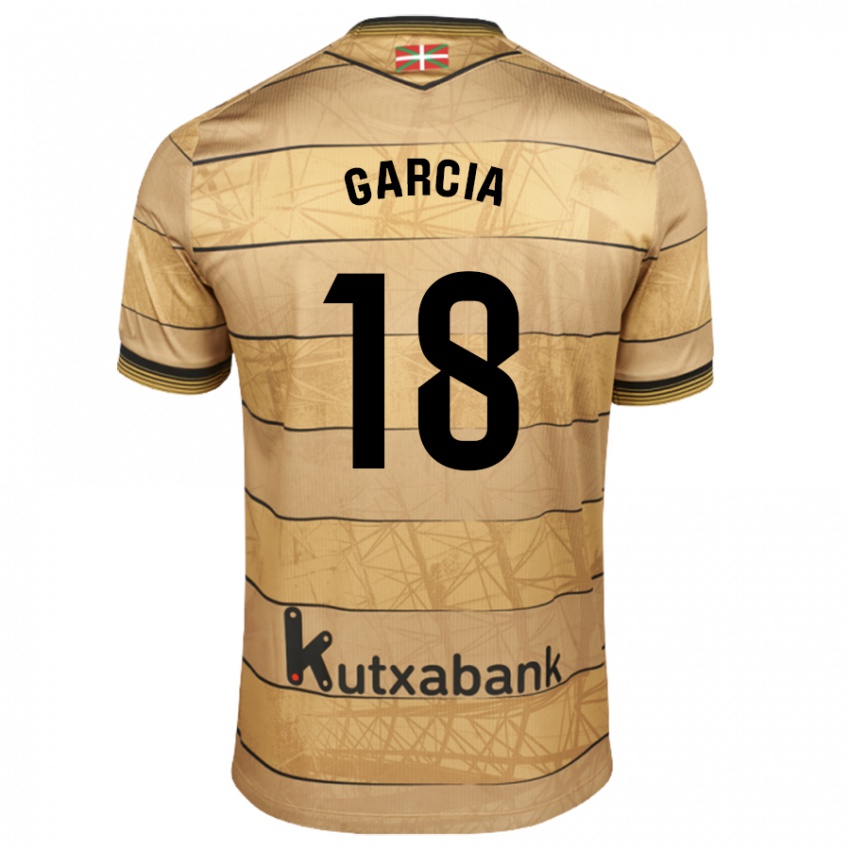 Niño Camiseta Eder García #18 Marrón 2ª Equipación 2024/25 La Camisa Chile