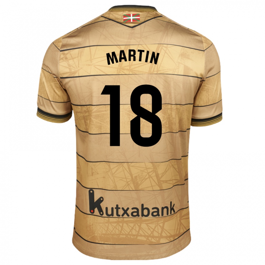 Niño Camiseta Hugo Martín #18 Marrón 2ª Equipación 2024/25 La Camisa Chile