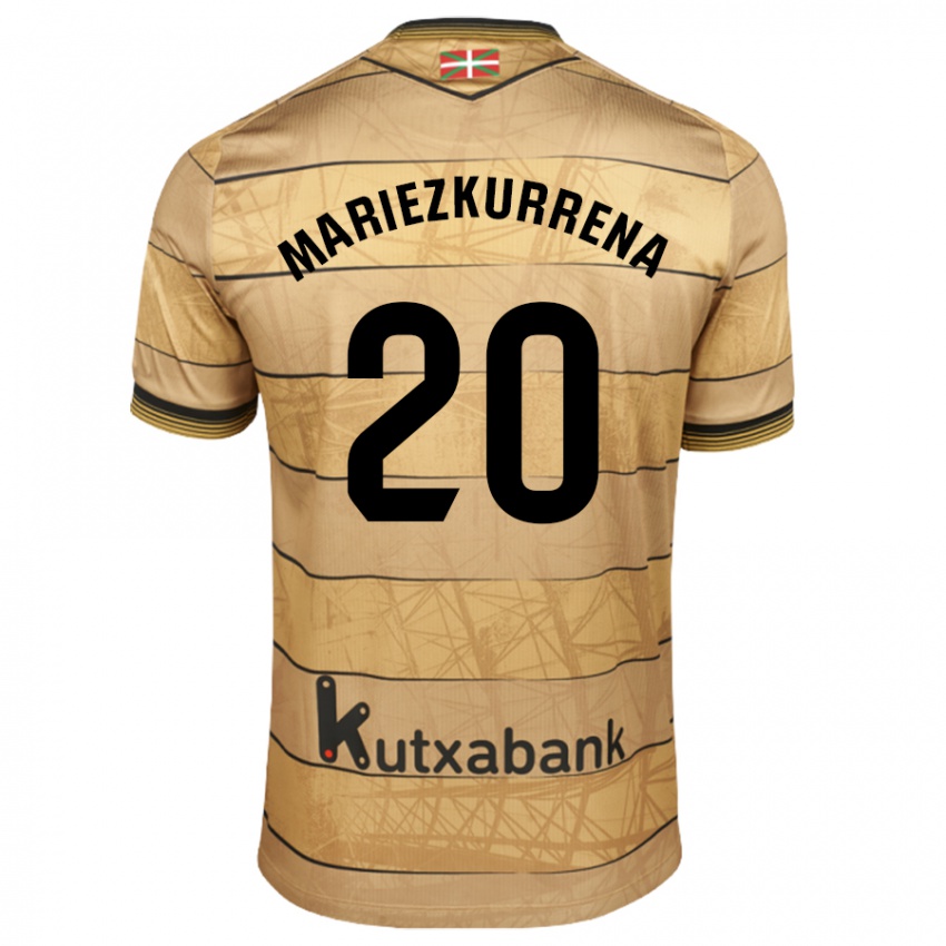 Niño Camiseta Arkaitz Mariezkurrena #20 Marrón 2ª Equipación 2024/25 La Camisa Chile