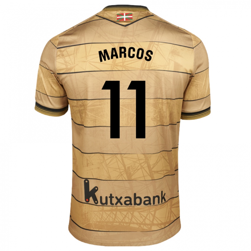 Niño Camiseta Cecilia Marcos Nabal #11 Marrón 2ª Equipación 2024/25 La Camisa Chile