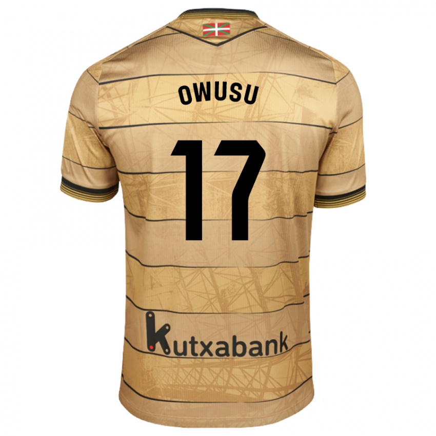 Niño Camiseta Jacqueline Owusu #17 Marrón 2ª Equipación 2024/25 La Camisa Chile