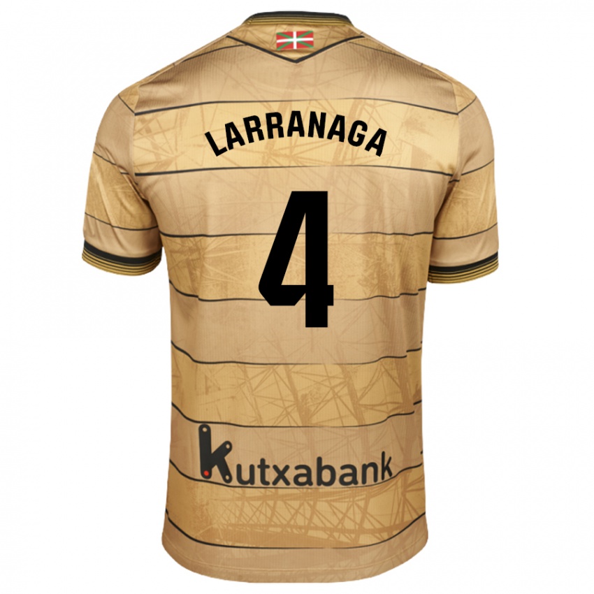 Niño Camiseta Aitor Larrañaga #4 Marrón 2ª Equipación 2024/25 La Camisa Chile