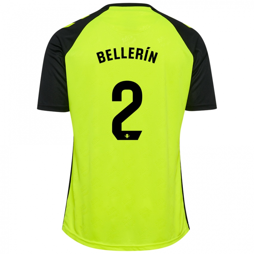 Niño Camiseta Hector Bellerin #2 Amarillo Fluorescente Negro 2ª Equipación 2024/25 La Camisa Chile