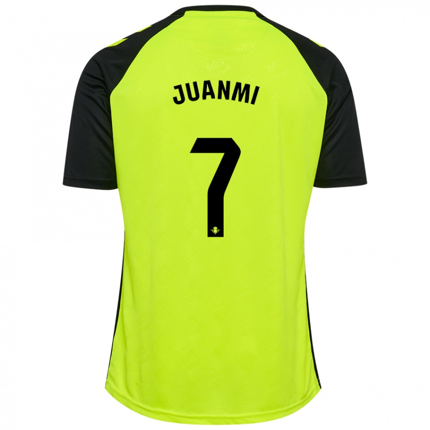 Niño Camiseta Juanmi #7 Amarillo Fluorescente Negro 2ª Equipación 2024/25 La Camisa Chile