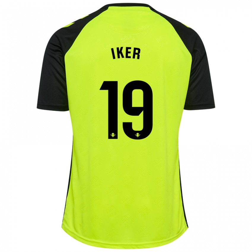 Niño Camiseta Iker Losada #19 Amarillo Fluorescente Negro 2ª Equipación 2024/25 La Camisa Chile