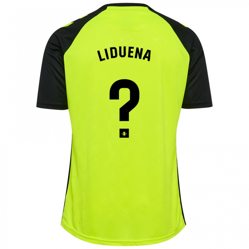 Niño Camiseta Rubén Lidueña #0 Amarillo Fluorescente Negro 2ª Equipación 2024/25 La Camisa Chile