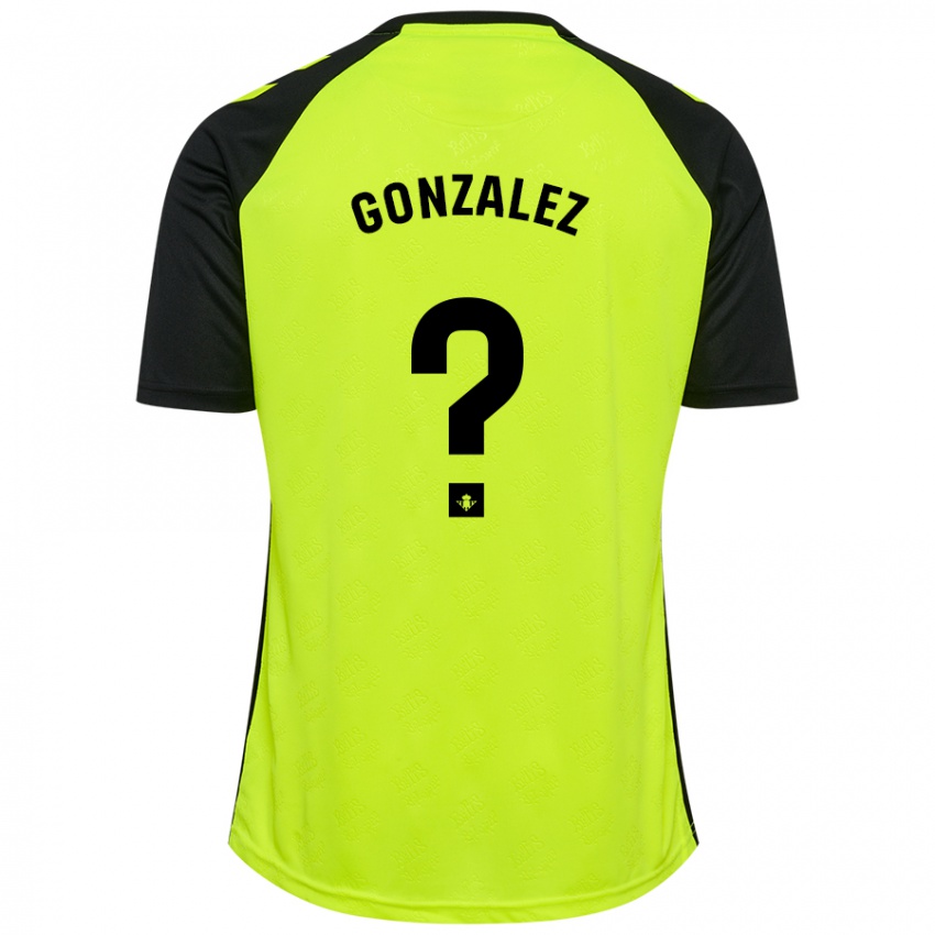 Niño Camiseta David González #0 Amarillo Fluorescente Negro 2ª Equipación 2024/25 La Camisa Chile