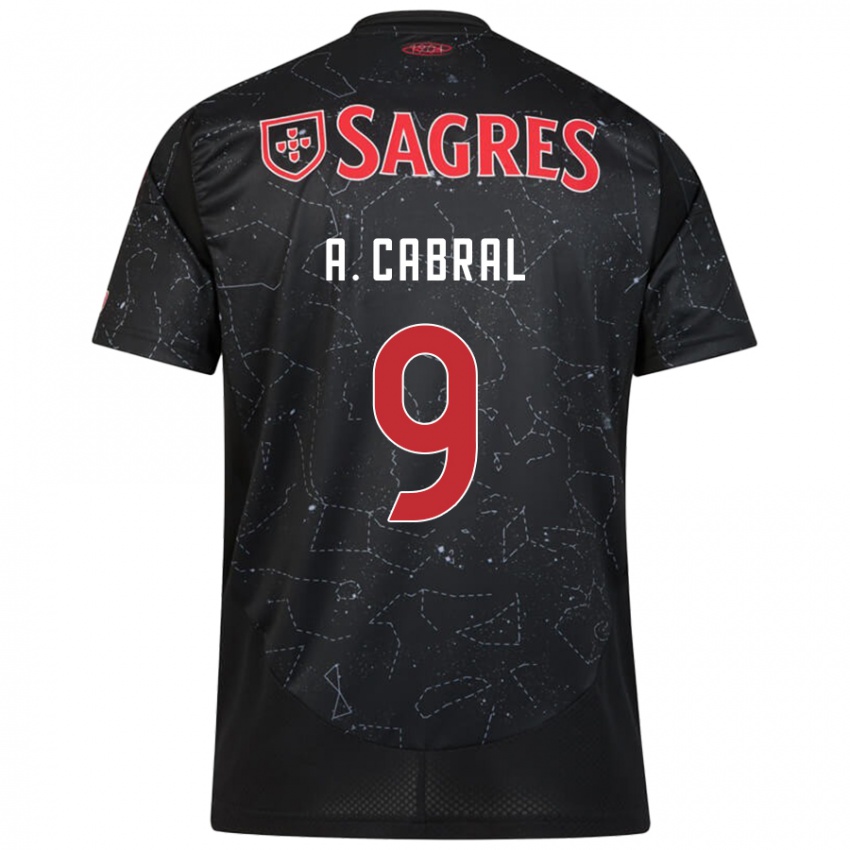 Niño Camiseta Arthur Cabral #9 Negro Rojo 2ª Equipación 2024/25 La Camisa Chile