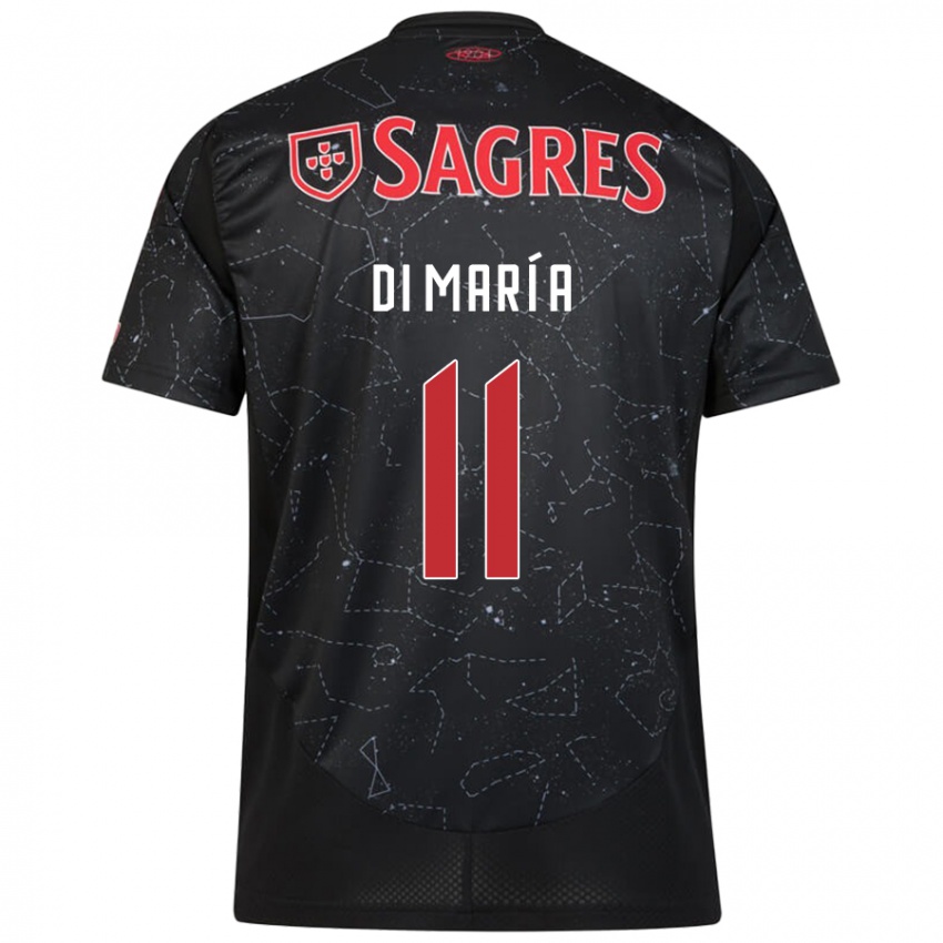 Niño Camiseta Angel Di Maria #11 Negro Rojo 2ª Equipación 2024/25 La Camisa Chile