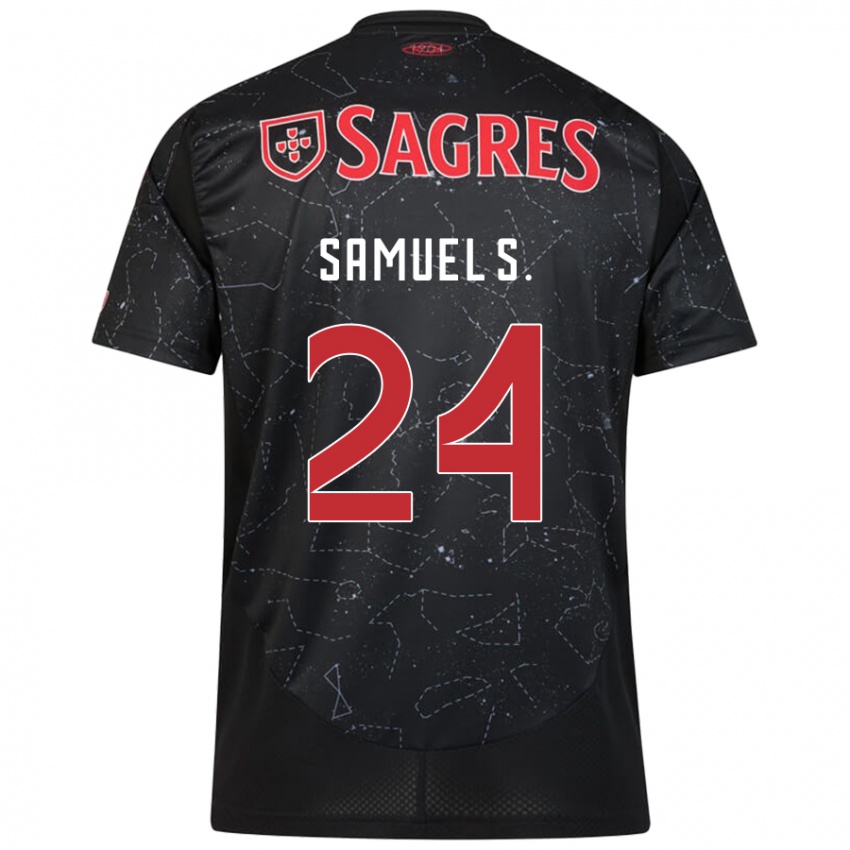 Niño Camiseta Samuel Soares #24 Negro Rojo 2ª Equipación 2024/25 La Camisa Chile