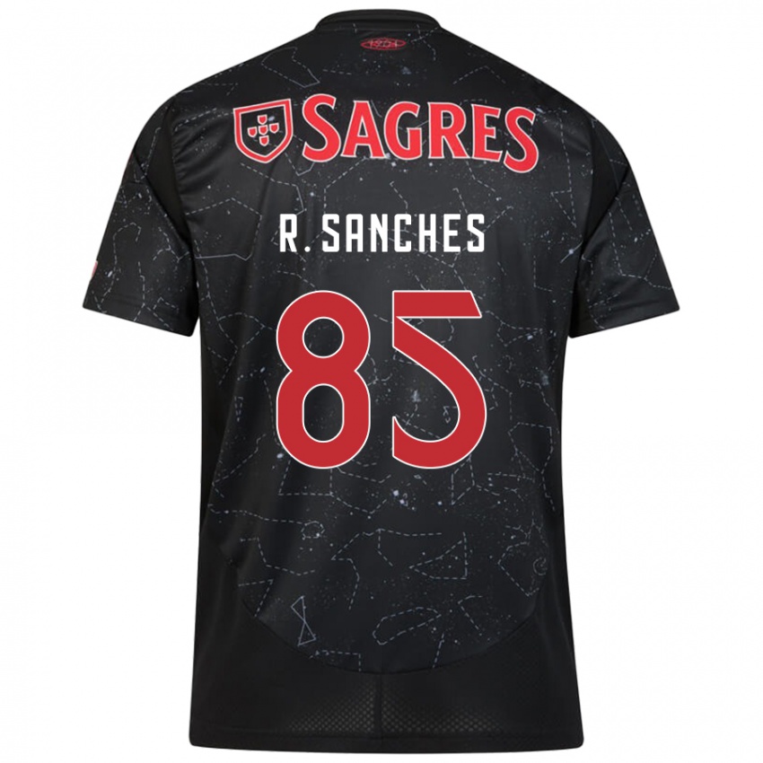 Niño Camiseta Renato Sanches #85 Negro Rojo 2ª Equipación 2024/25 La Camisa Chile