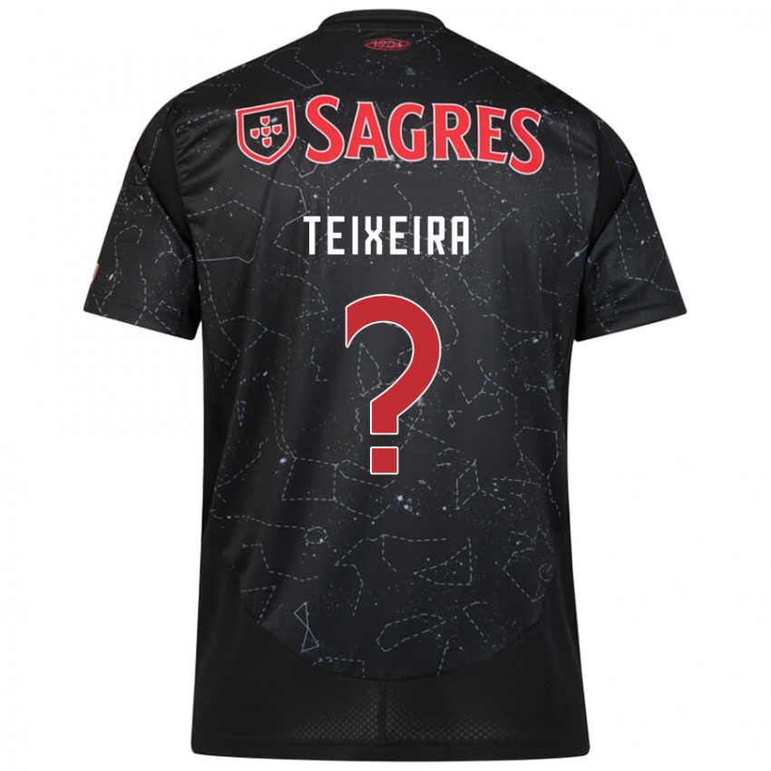 Niño Camiseta Ricardo Teixeira #0 Negro Rojo 2ª Equipación 2024/25 La Camisa Chile