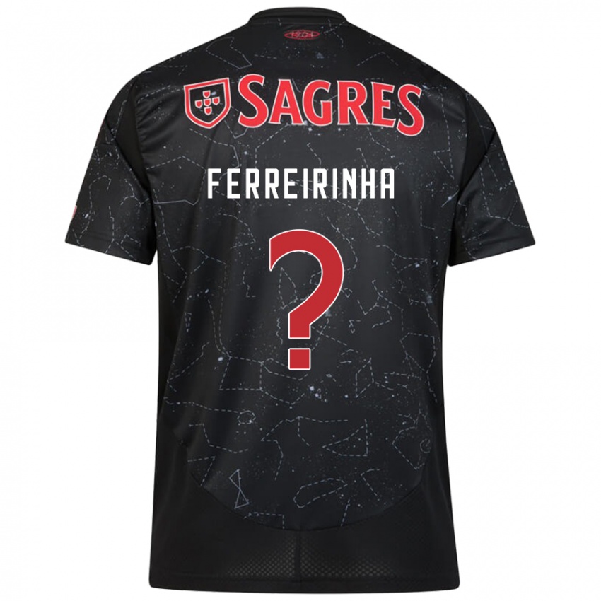 Niño Camiseta Afonso Ferreirinha #0 Negro Rojo 2ª Equipación 2024/25 La Camisa Chile