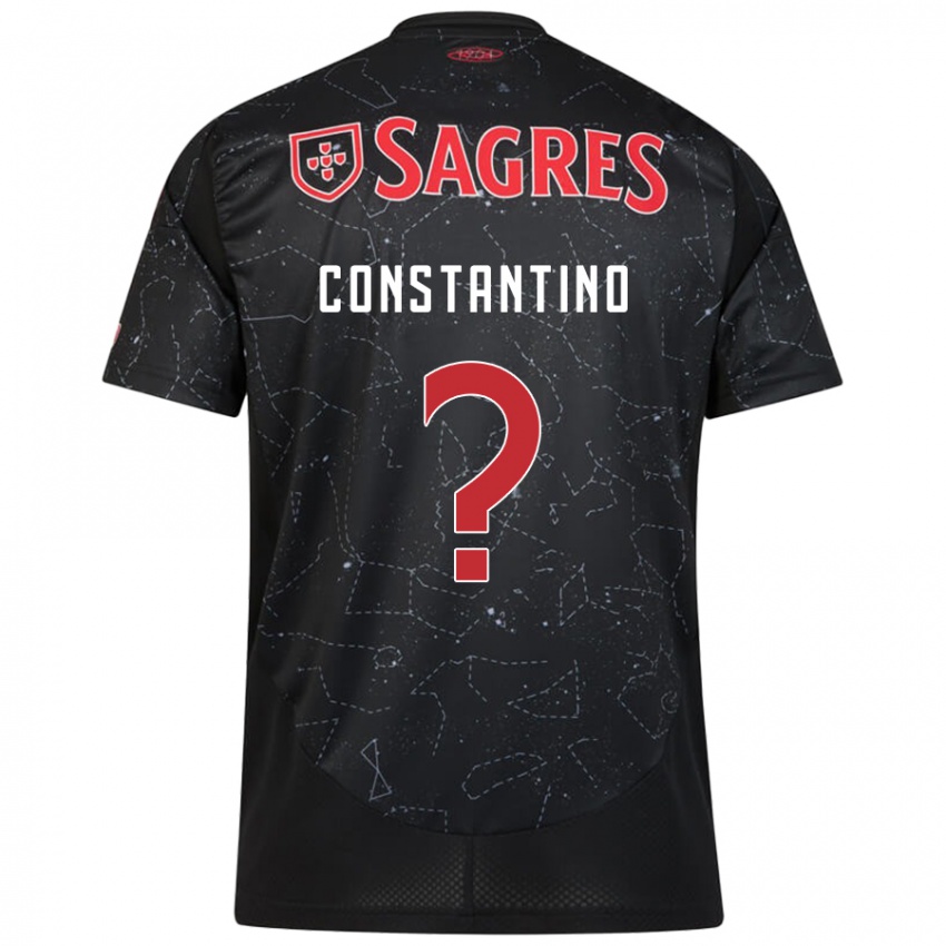 Niño Camiseta Simão Constantino #0 Negro Rojo 2ª Equipación 2024/25 La Camisa Chile